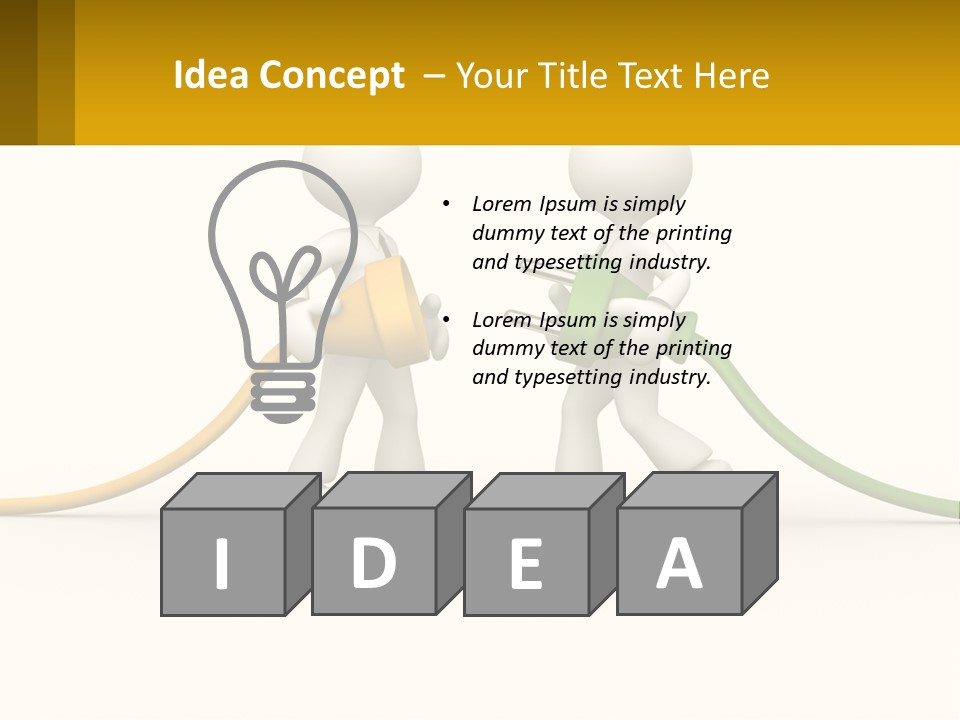 Two People With A Hose Connected To Each Other PowerPoint Template
