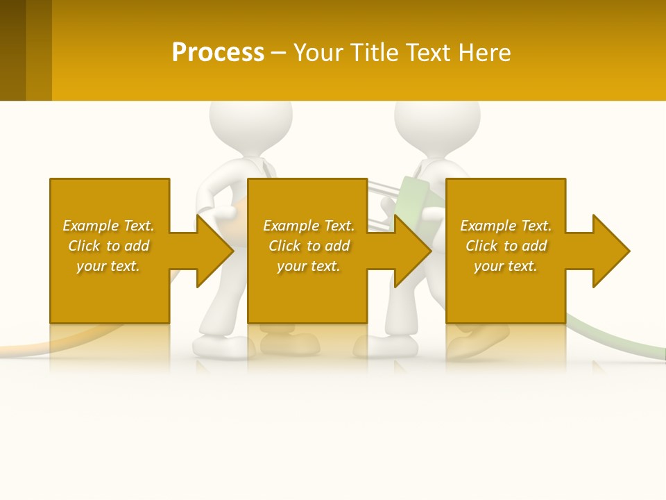 Two People With A Hose Connected To Each Other PowerPoint Template