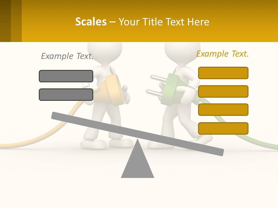 Two People With A Hose Connected To Each Other PowerPoint Template