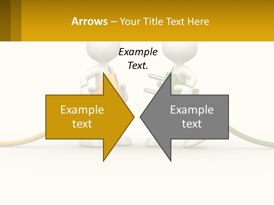 Two People With A Hose Connected To Each Other PowerPoint Template