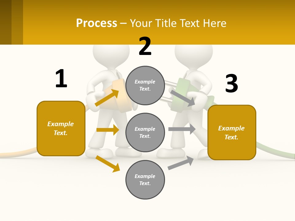 Two People With A Hose Connected To Each Other PowerPoint Template