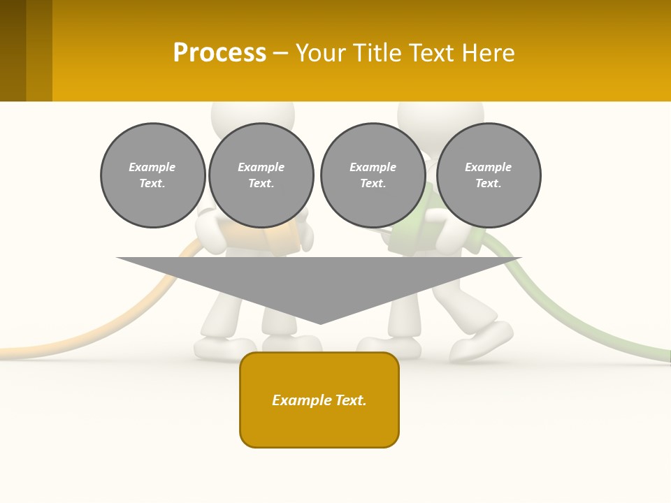 Two People With A Hose Connected To Each Other PowerPoint Template