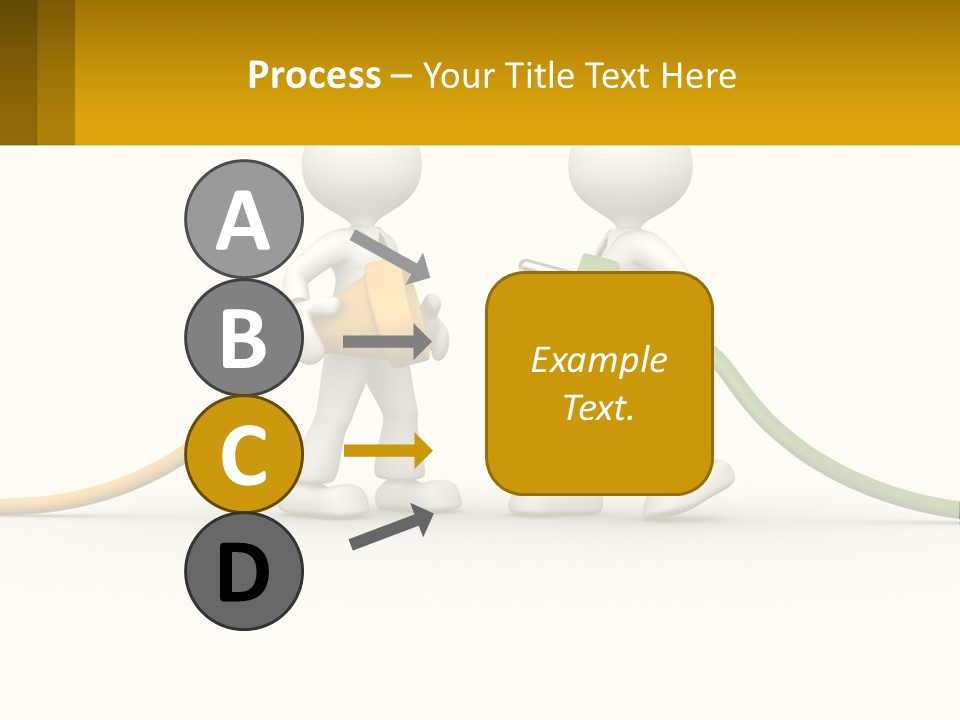 Two People With A Hose Connected To Each Other PowerPoint Template