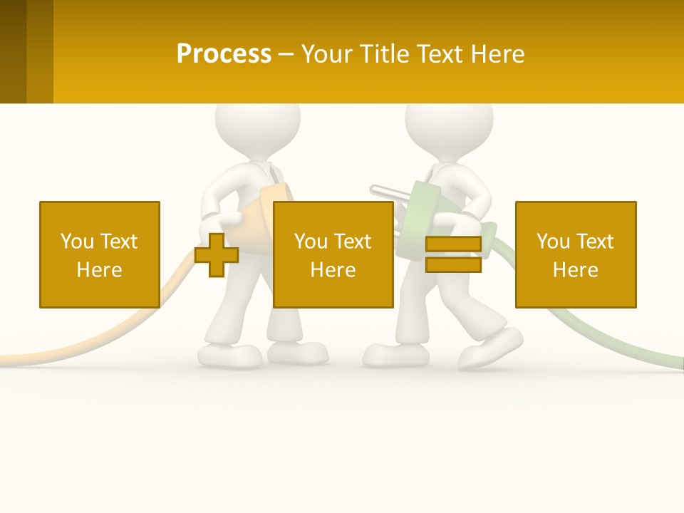 Two People With A Hose Connected To Each Other PowerPoint Template