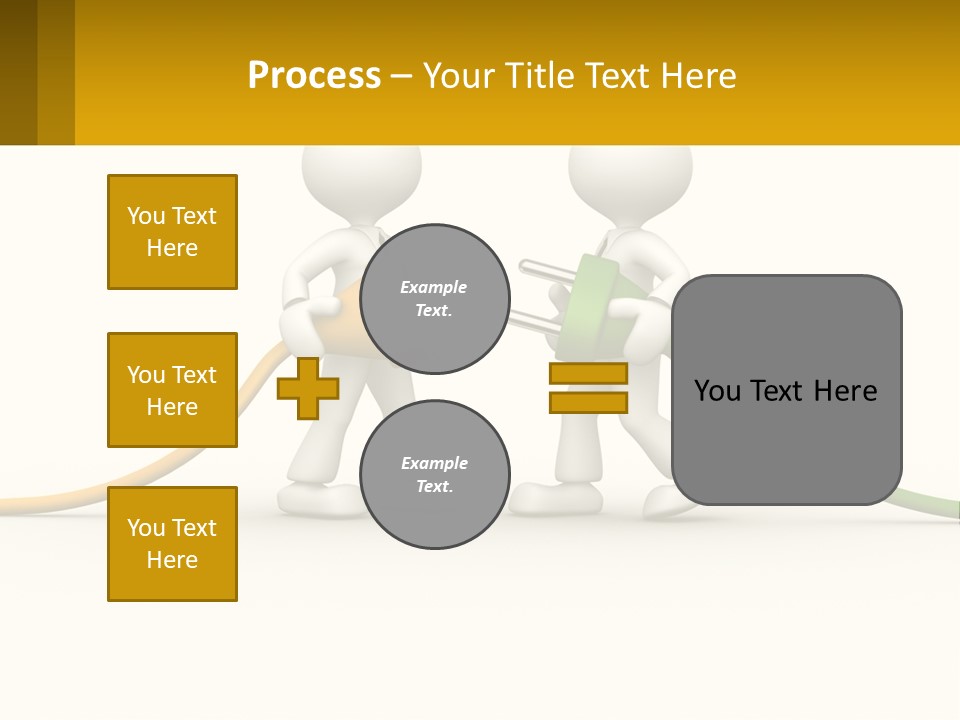 Two People With A Hose Connected To Each Other PowerPoint Template