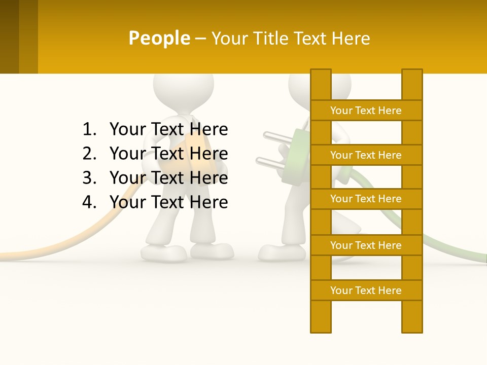 Two People With A Hose Connected To Each Other PowerPoint Template
