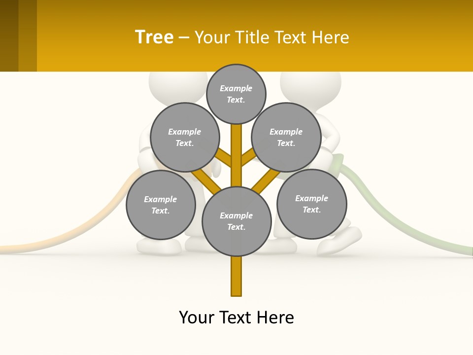 Two People With A Hose Connected To Each Other PowerPoint Template