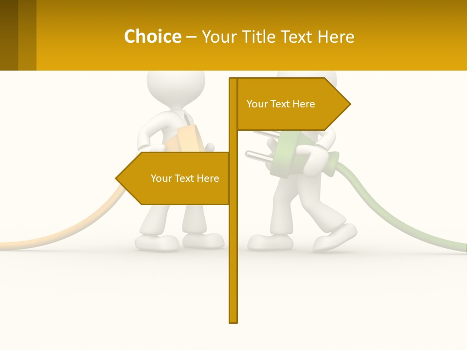 Two People With A Hose Connected To Each Other PowerPoint Template