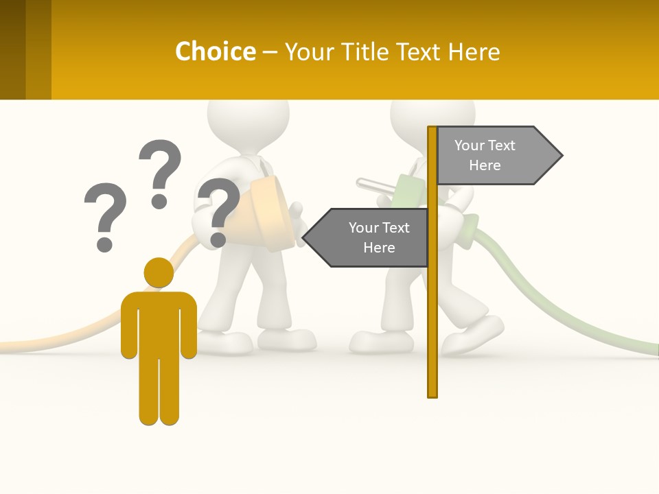 Two People With A Hose Connected To Each Other PowerPoint Template