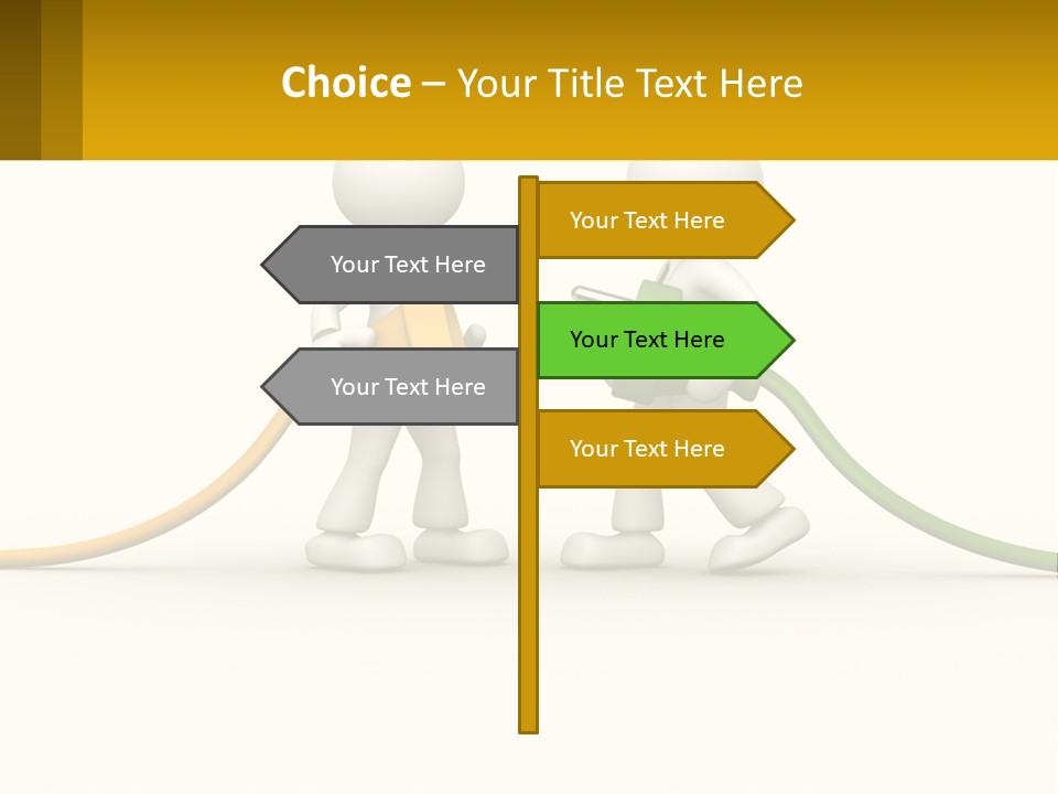 Two People With A Hose Connected To Each Other PowerPoint Template