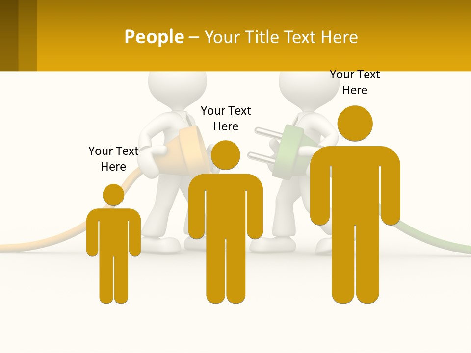 Two People With A Hose Connected To Each Other PowerPoint Template