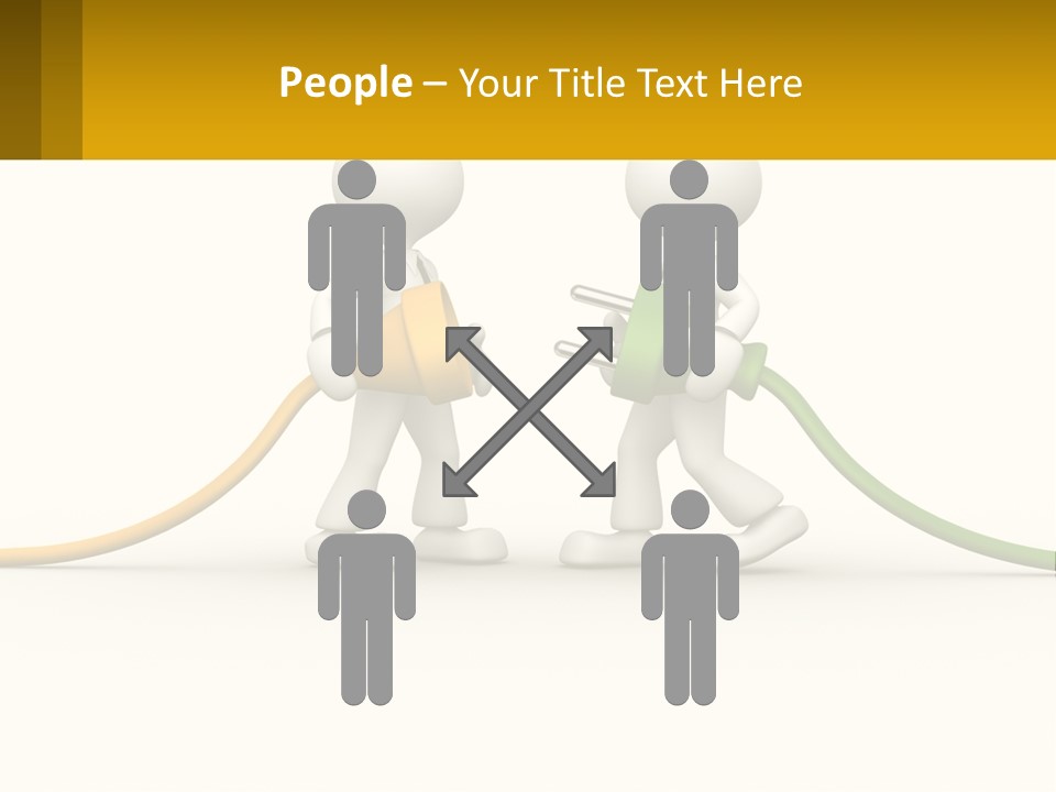 Two People With A Hose Connected To Each Other PowerPoint Template