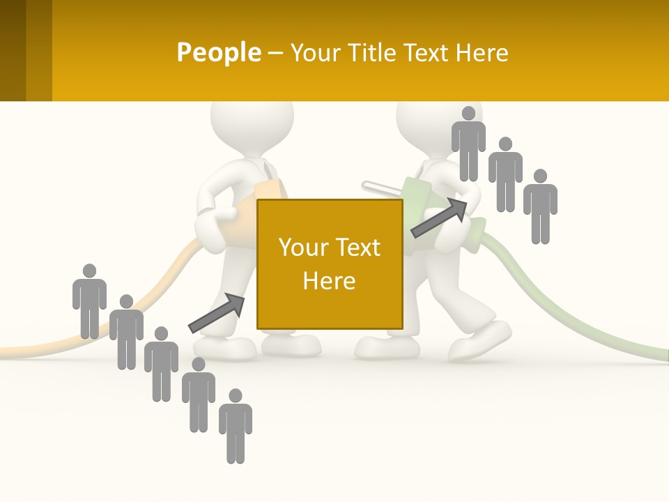 Two People With A Hose Connected To Each Other PowerPoint Template