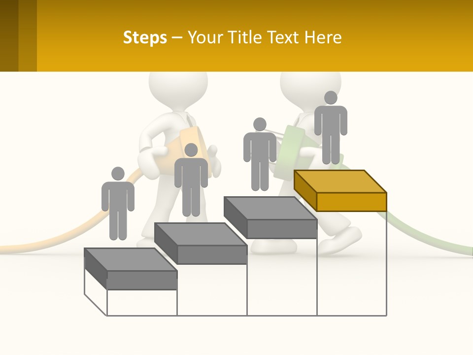 Two People With A Hose Connected To Each Other PowerPoint Template