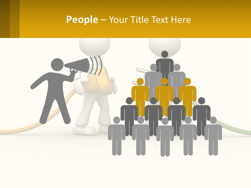 Two People With A Hose Connected To Each Other PowerPoint Template