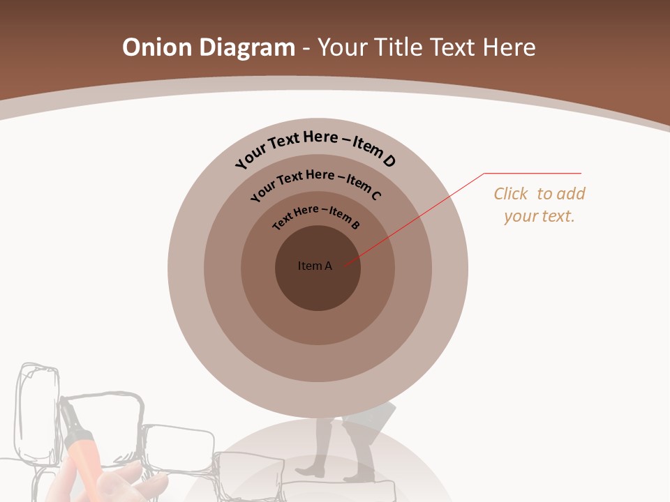 A Hand Holding A Smart Phone Next To A Man Walking On A Line Of Bricks PowerPoint Template