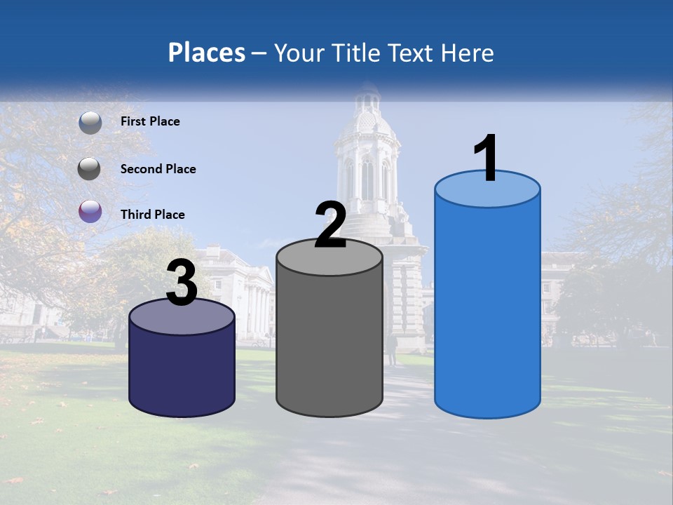 A Large Building With A Clock Tower In The Middle Of It PowerPoint Template