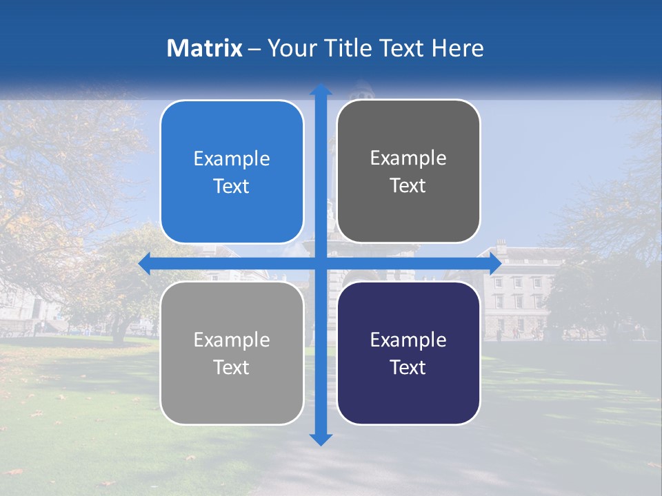 A Large Building With A Clock Tower In The Middle Of It PowerPoint Template