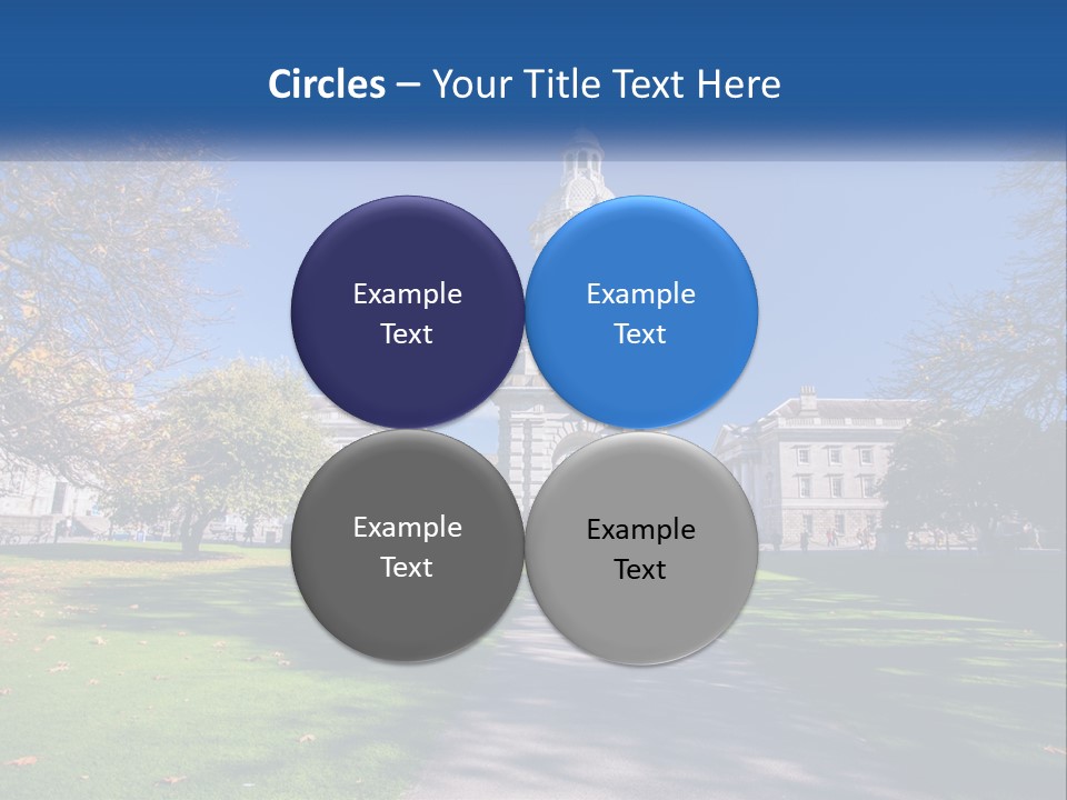 A Large Building With A Clock Tower In The Middle Of It PowerPoint Template