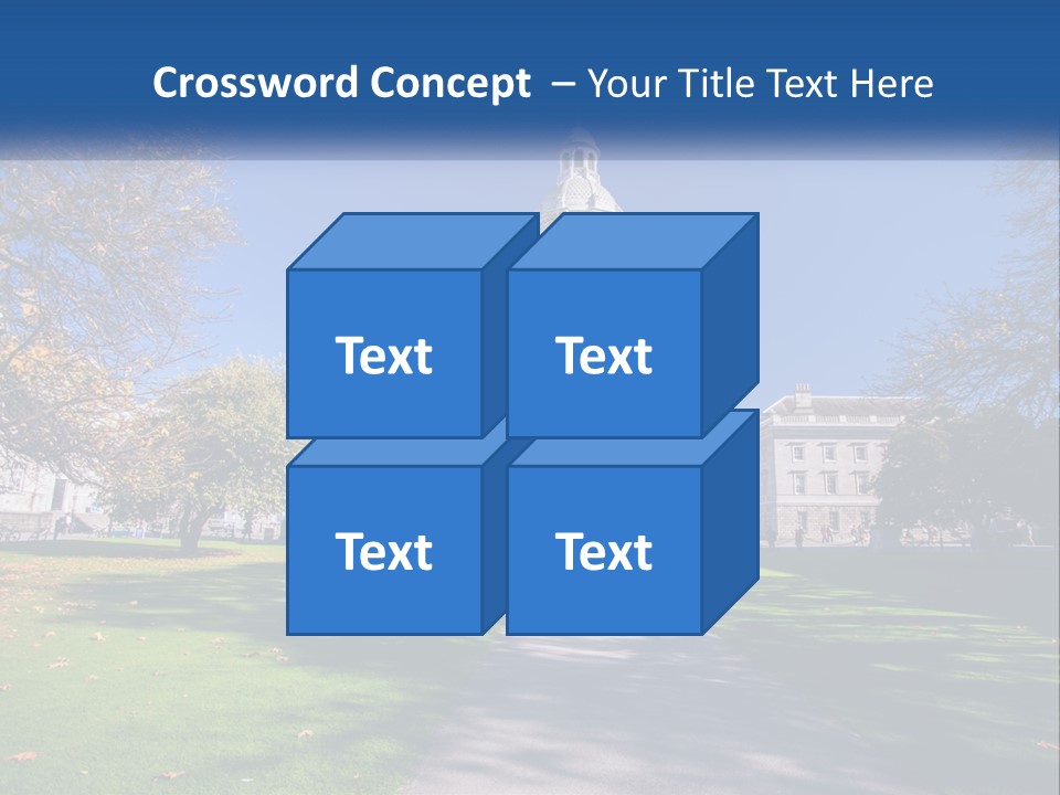 A Large Building With A Clock Tower In The Middle Of It PowerPoint Template