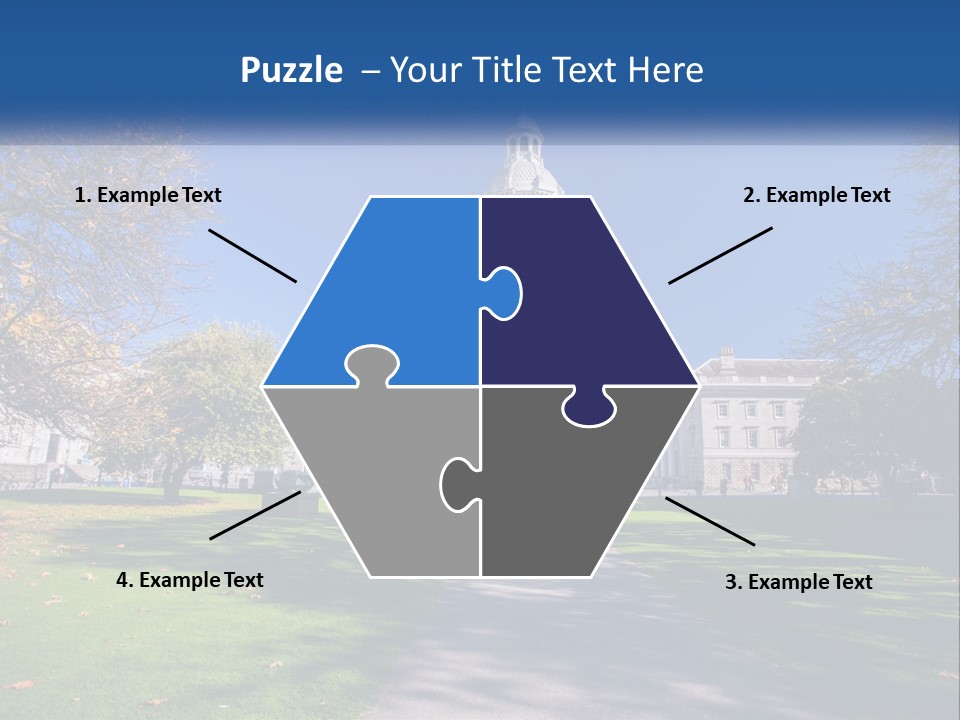 A Large Building With A Clock Tower In The Middle Of It PowerPoint Template