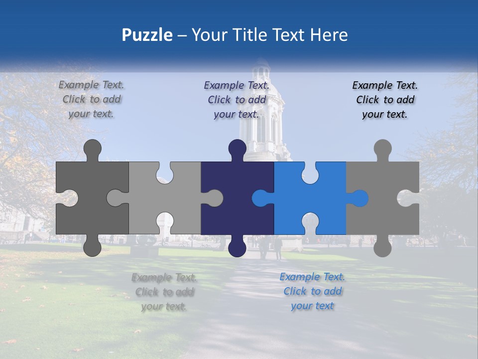 A Large Building With A Clock Tower In The Middle Of It PowerPoint Template