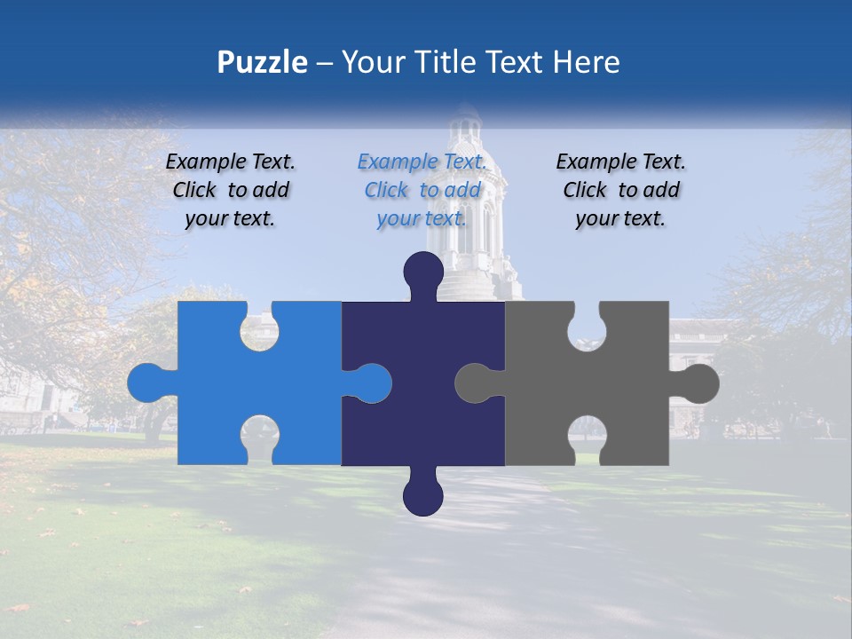 A Large Building With A Clock Tower In The Middle Of It PowerPoint Template