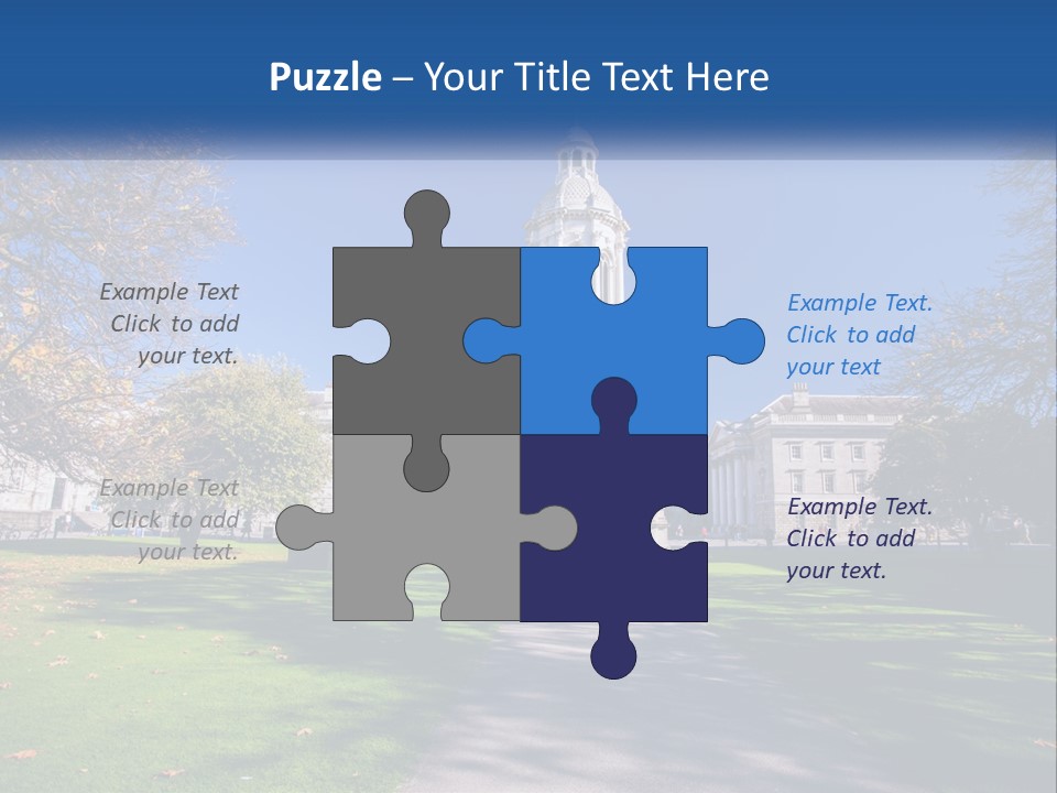 A Large Building With A Clock Tower In The Middle Of It PowerPoint Template