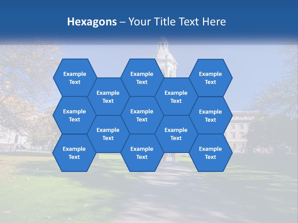 A Large Building With A Clock Tower In The Middle Of It PowerPoint Template