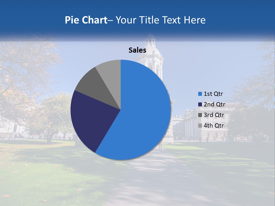 A Large Building With A Clock Tower In The Middle Of It PowerPoint Template