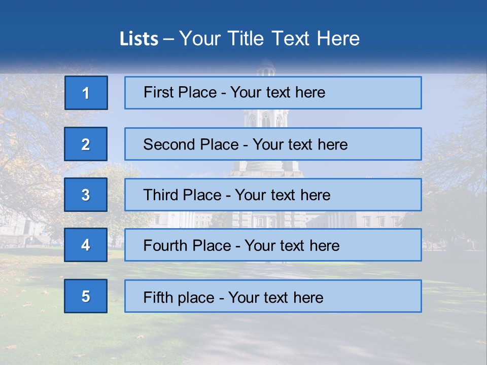 A Large Building With A Clock Tower In The Middle Of It PowerPoint Template
