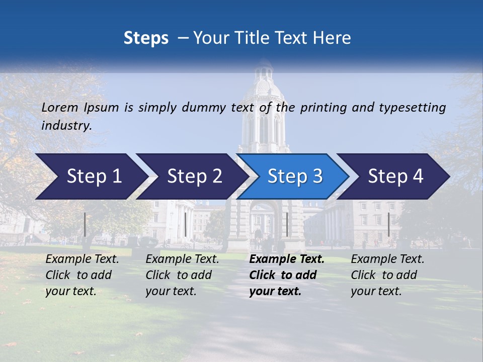 A Large Building With A Clock Tower In The Middle Of It PowerPoint Template