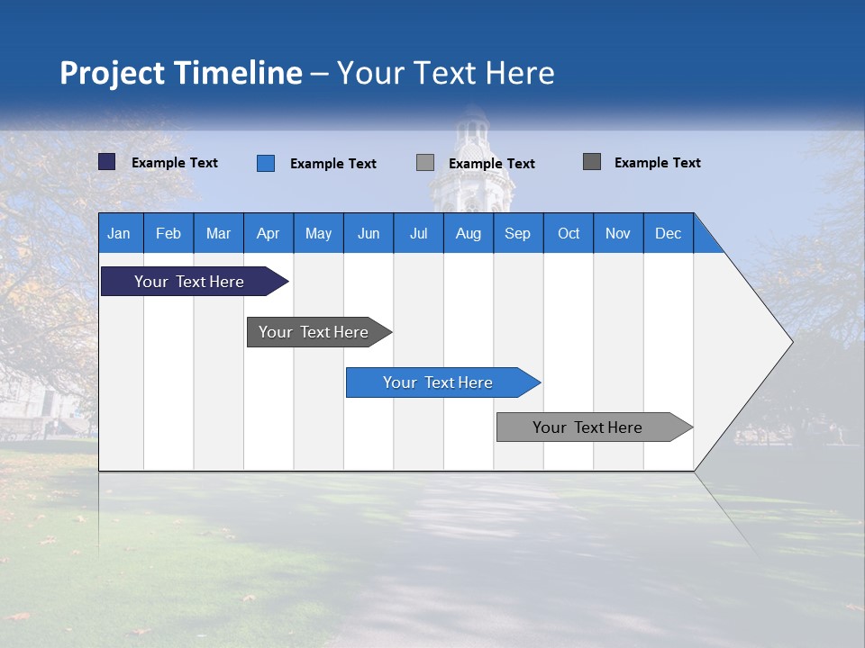 A Large Building With A Clock Tower In The Middle Of It PowerPoint Template