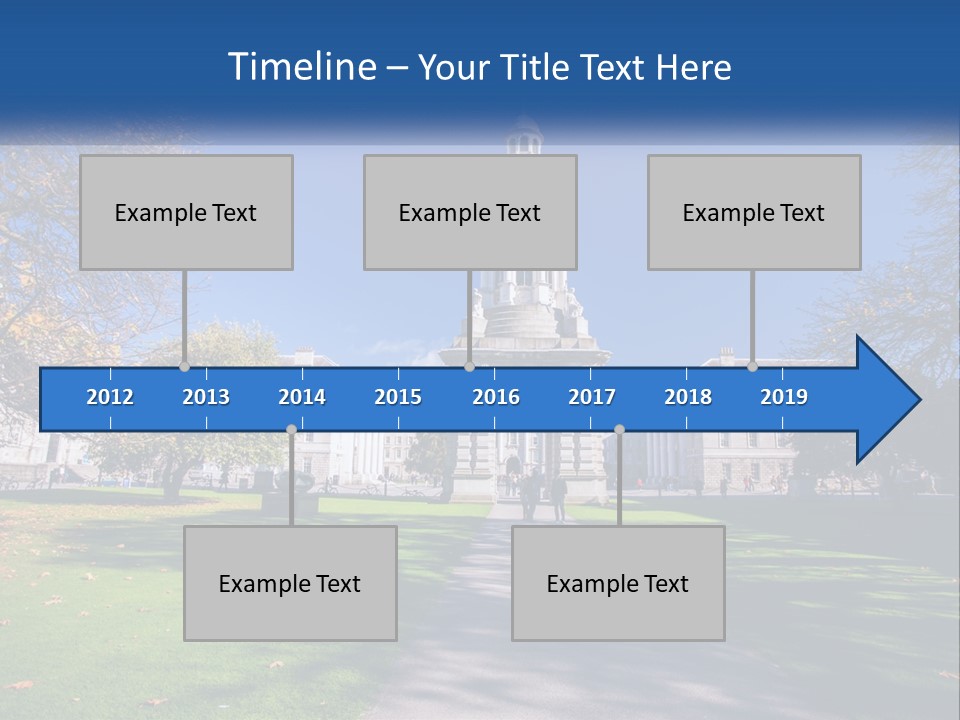 A Large Building With A Clock Tower In The Middle Of It PowerPoint Template