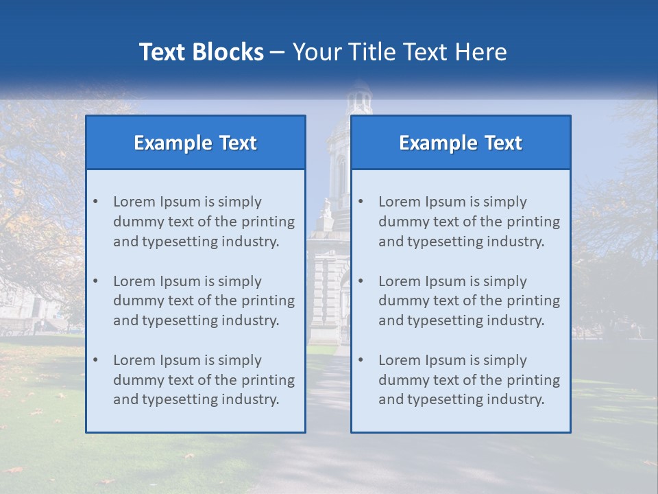 A Large Building With A Clock Tower In The Middle Of It PowerPoint Template