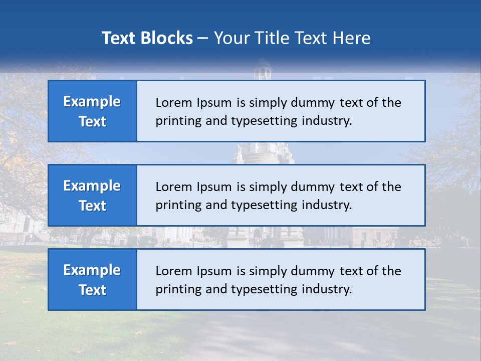 A Large Building With A Clock Tower In The Middle Of It PowerPoint Template