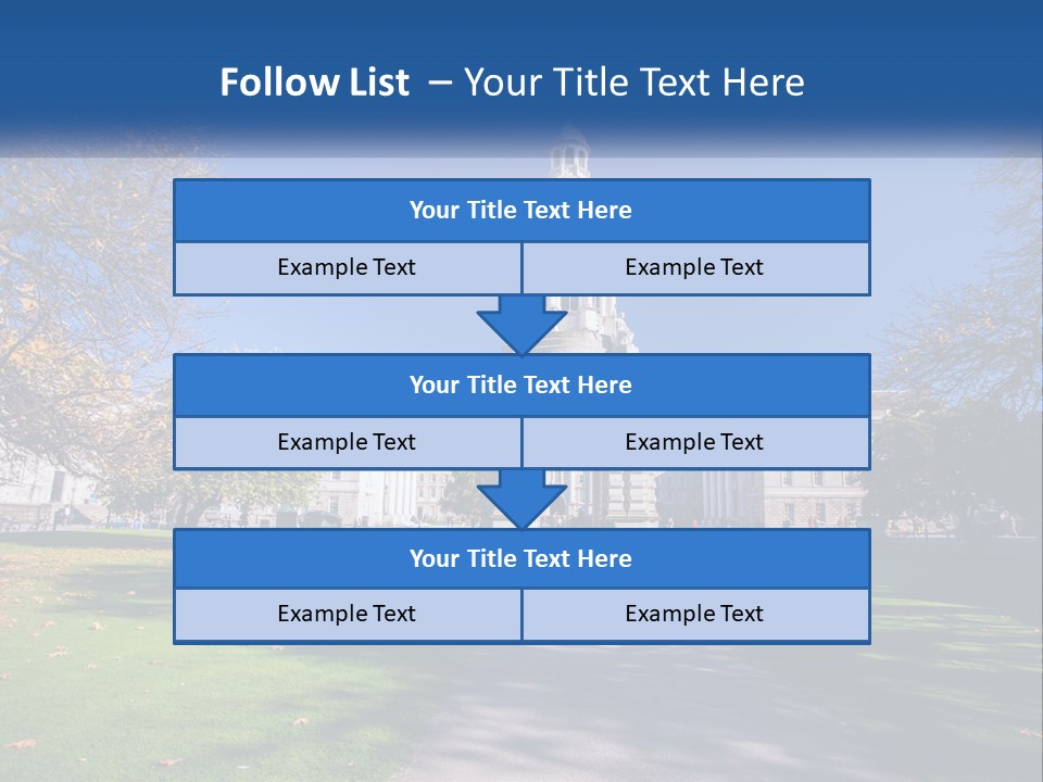 A Large Building With A Clock Tower In The Middle Of It PowerPoint Template
