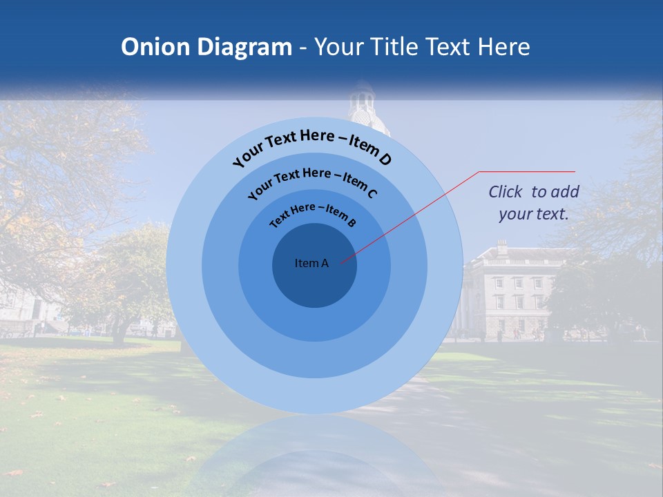 A Large Building With A Clock Tower In The Middle Of It PowerPoint Template