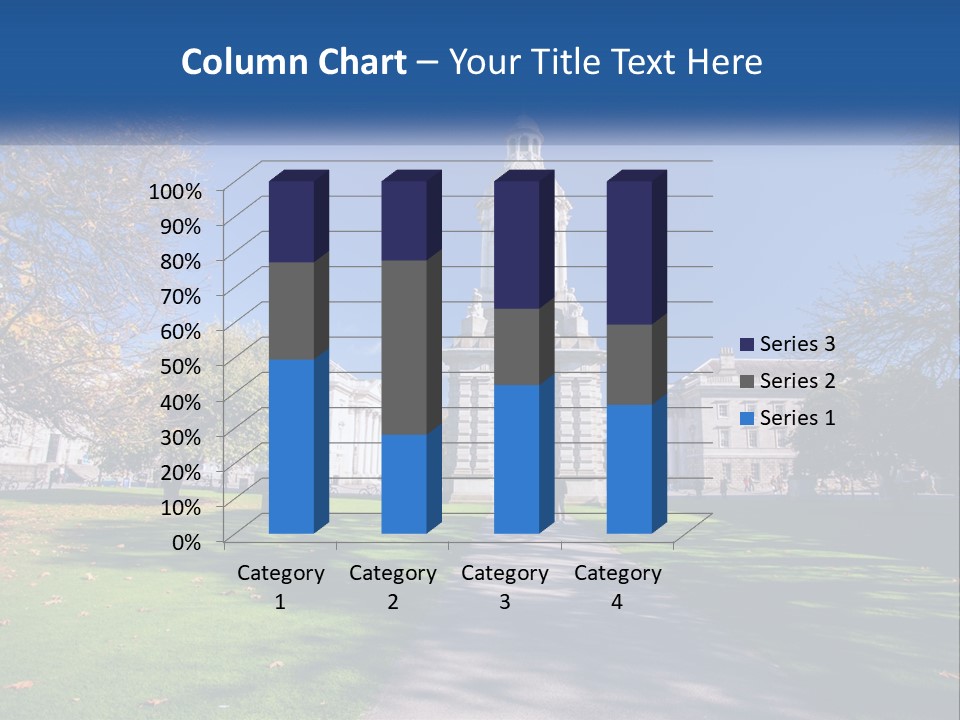 A Large Building With A Clock Tower In The Middle Of It PowerPoint Template