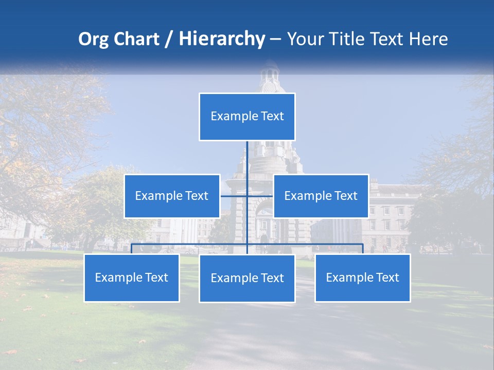 A Large Building With A Clock Tower In The Middle Of It PowerPoint Template