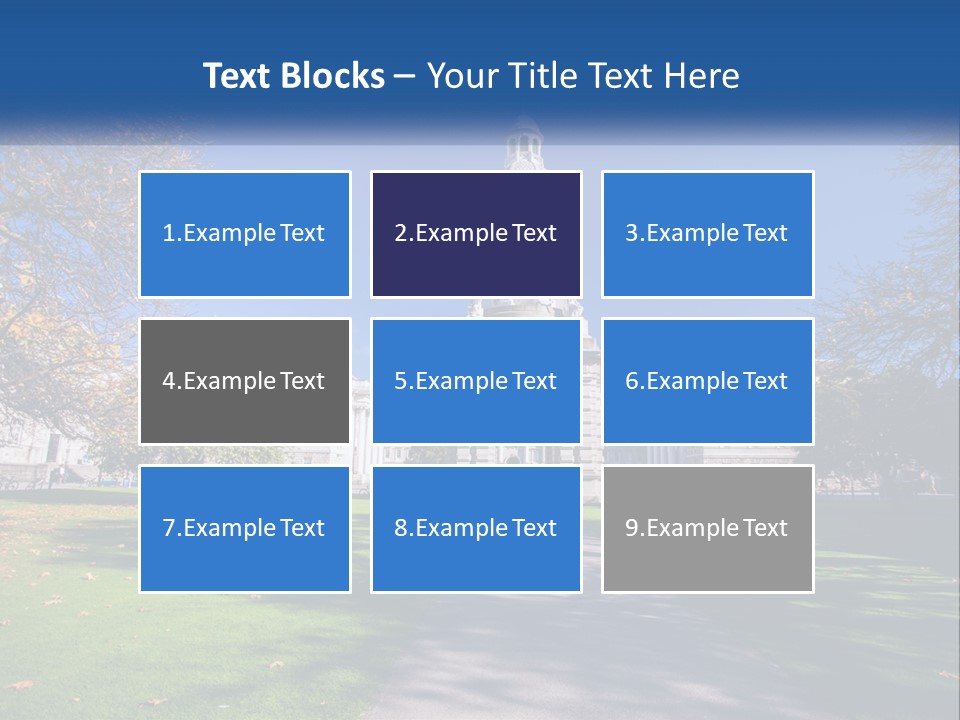 A Large Building With A Clock Tower In The Middle Of It PowerPoint Template