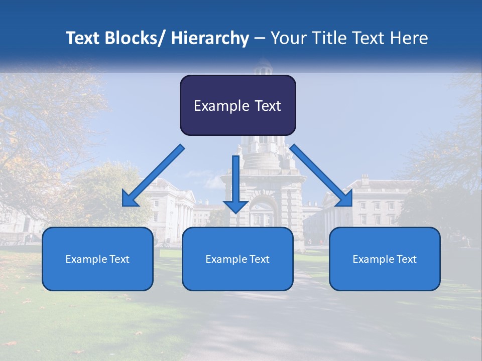 A Large Building With A Clock Tower In The Middle Of It PowerPoint Template