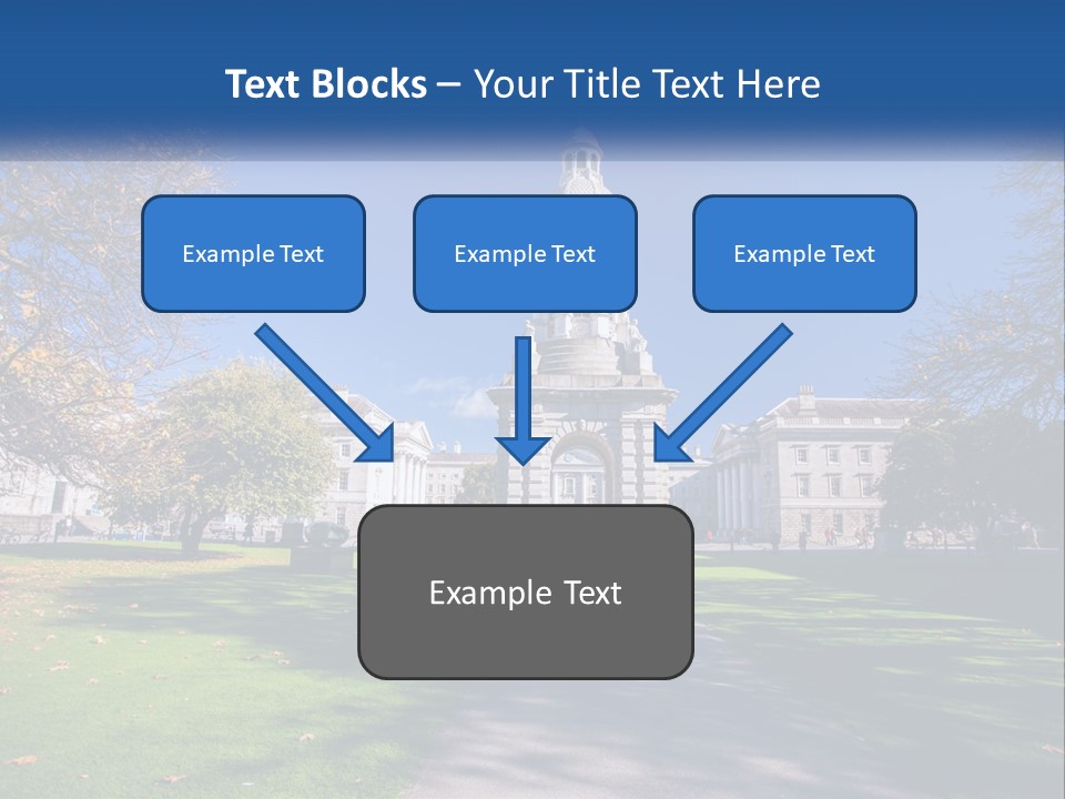 A Large Building With A Clock Tower In The Middle Of It PowerPoint Template