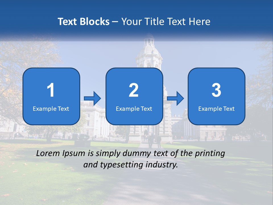 A Large Building With A Clock Tower In The Middle Of It PowerPoint Template
