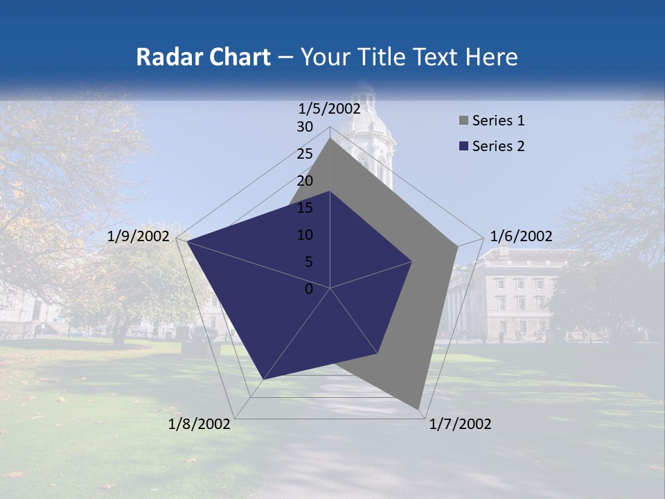 A Large Building With A Clock Tower In The Middle Of It PowerPoint Template