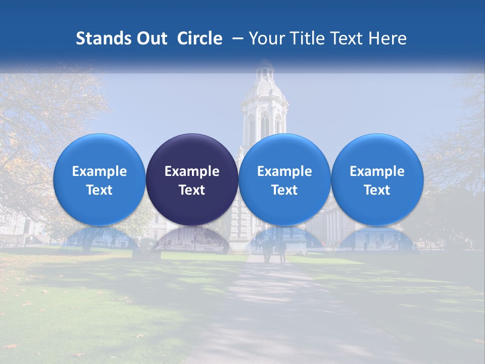 A Large Building With A Clock Tower In The Middle Of It PowerPoint Template