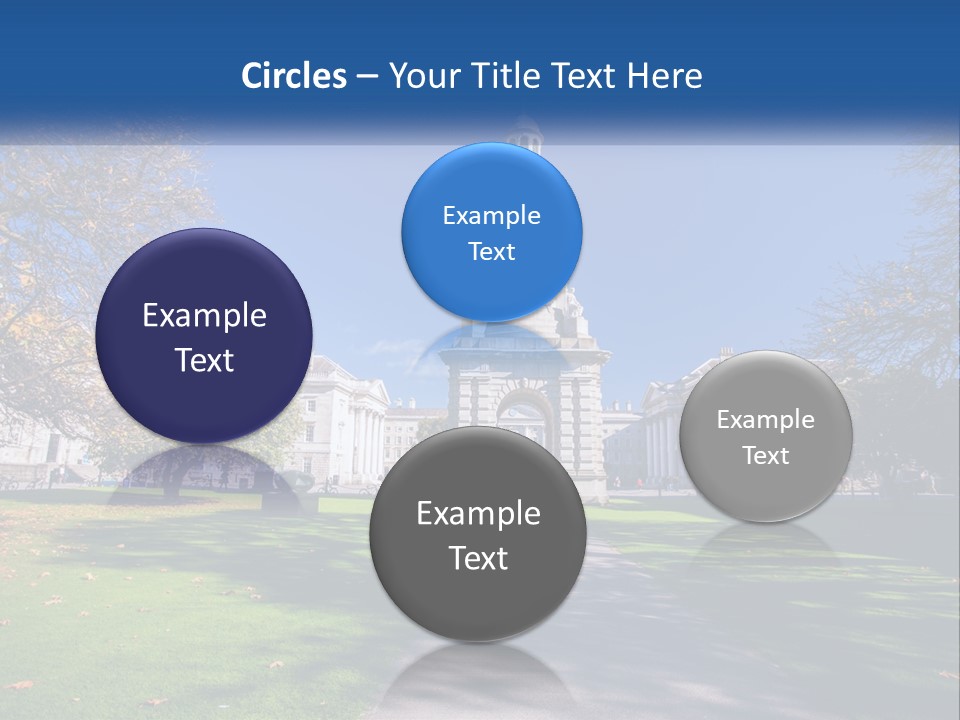 A Large Building With A Clock Tower In The Middle Of It PowerPoint Template