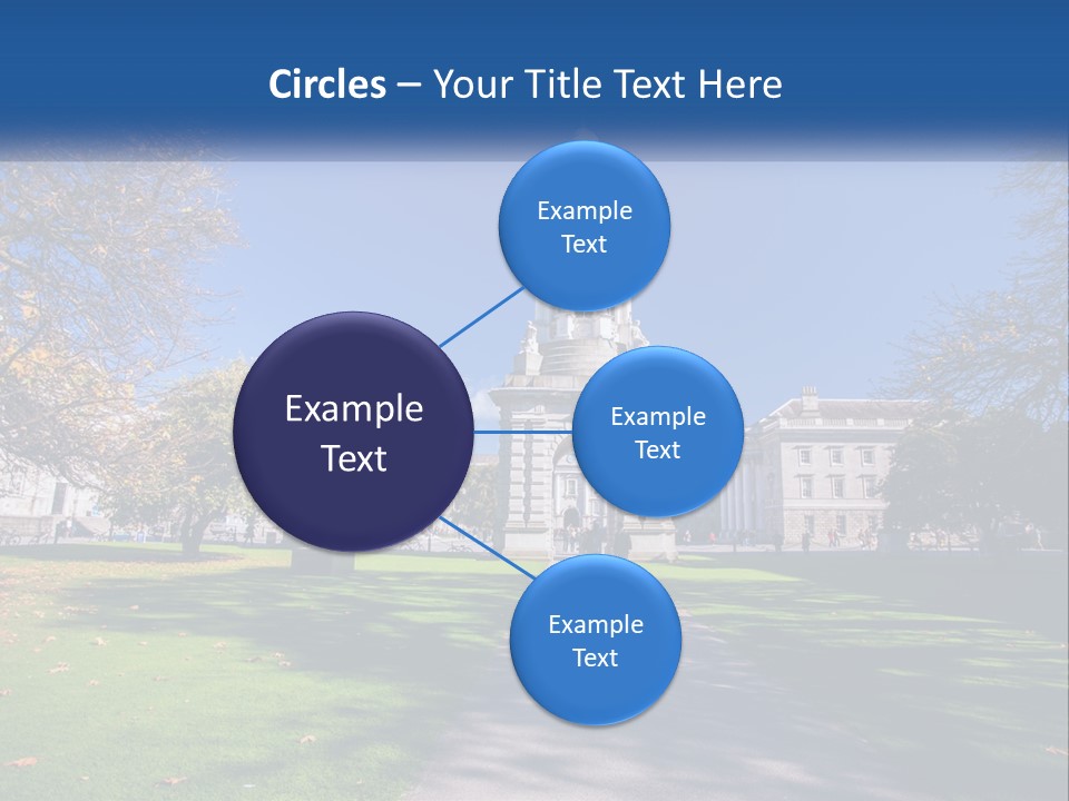 A Large Building With A Clock Tower In The Middle Of It PowerPoint Template