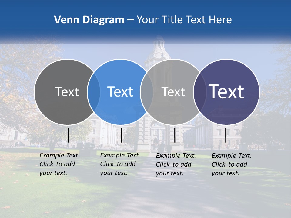 A Large Building With A Clock Tower In The Middle Of It PowerPoint Template