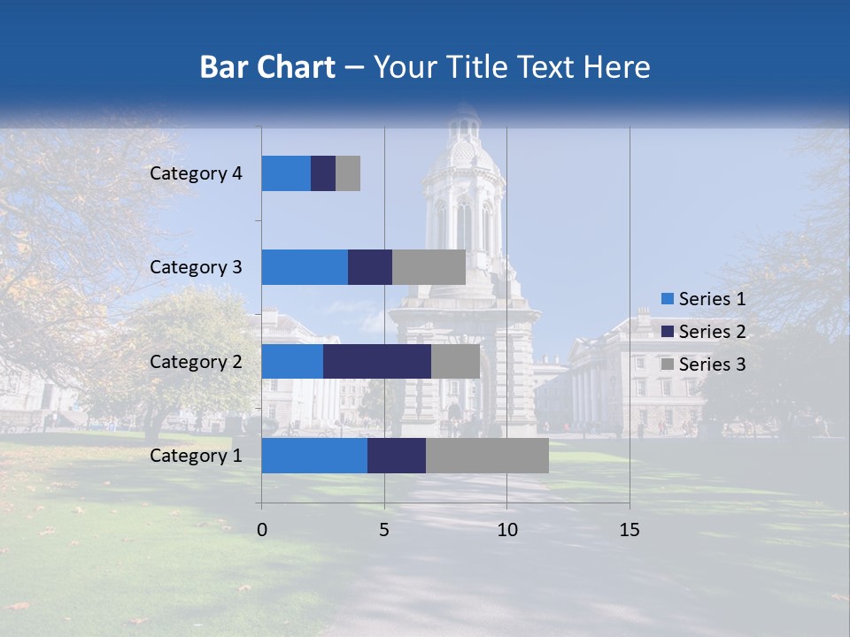 A Large Building With A Clock Tower In The Middle Of It PowerPoint Template